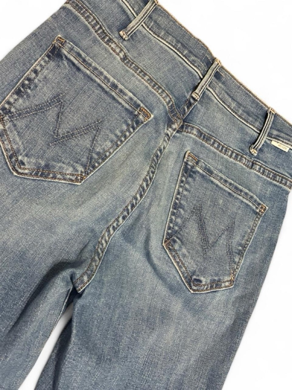 MOTHER The Hustler Ankle Fray Jeans Size 25 High Rise Crop Flare Raw Hem - Picture 5 of 6